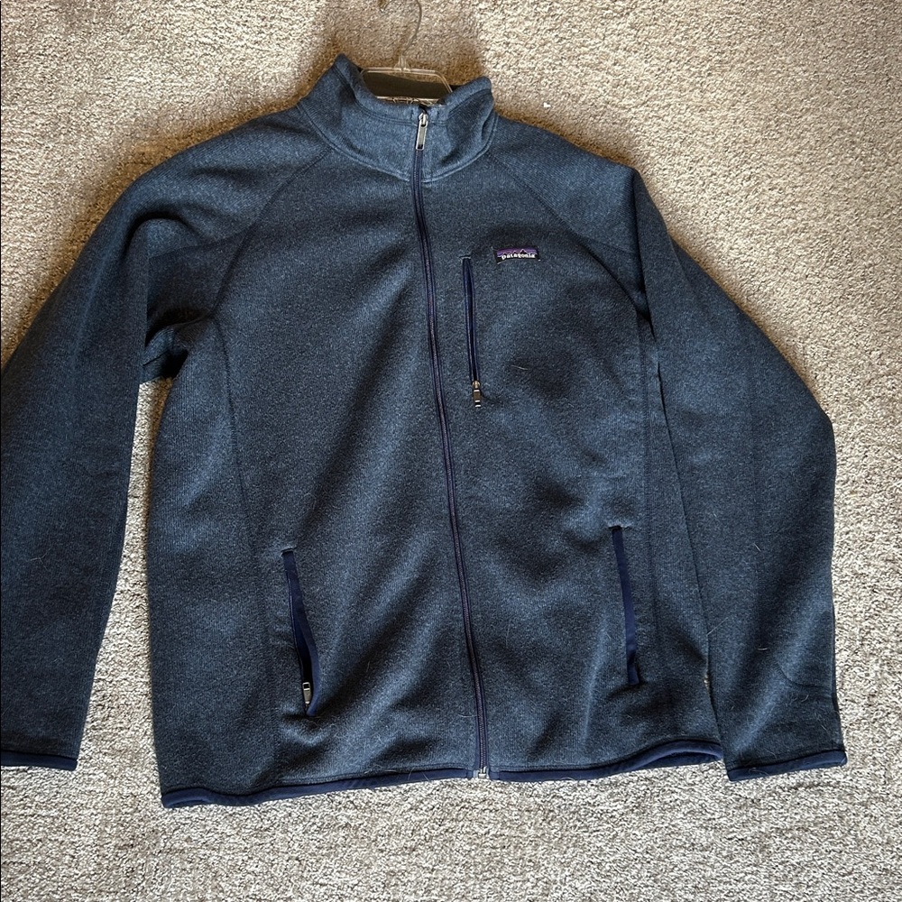 Patagonia blue Knit Jacket.  Very warm!  Only worn 2-3 times.
